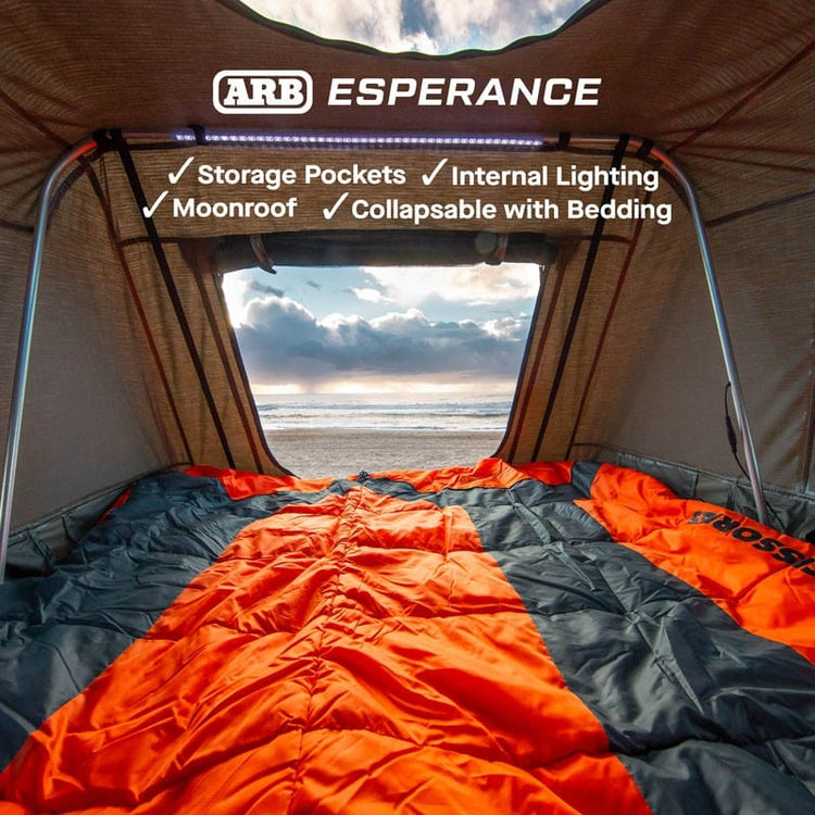 Esperance ARB roof tent - Rigid ABS shell with telescopic ladder