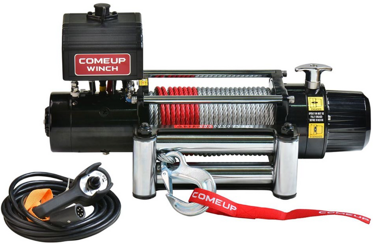 come up winch with wired remote control model come up winch black grey and red