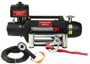comeup winch black and red steel cable with wired remote control on front panel