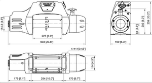 Winch 4x4 COME UP DS 9.5I 12V - steel cable