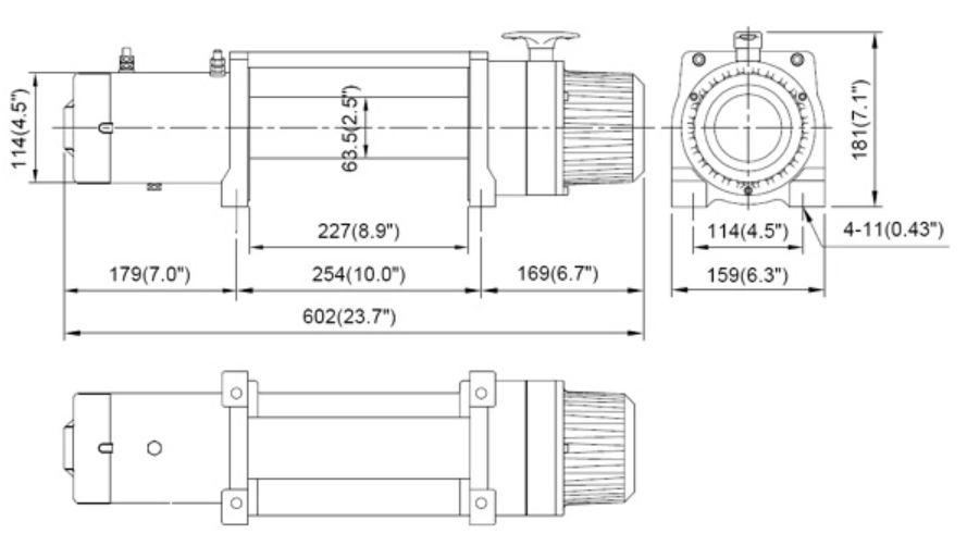 Winch 4x4 COME UP DV 9S 12V 4 082kg - synthetic rope