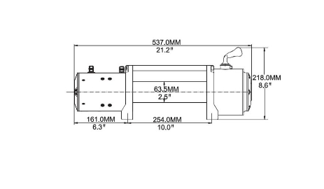 Winch T-max 4x4 EW-9500 12V 4305kg - steel cable