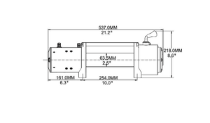 Winch T-max 4x4 EW-9500 12V 4305kg - steel cable