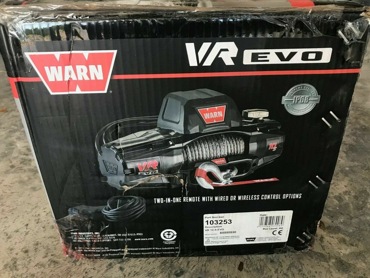 Winch WARN VR-EVO 10 S - 4.5 Tons - 12V - Synthetic