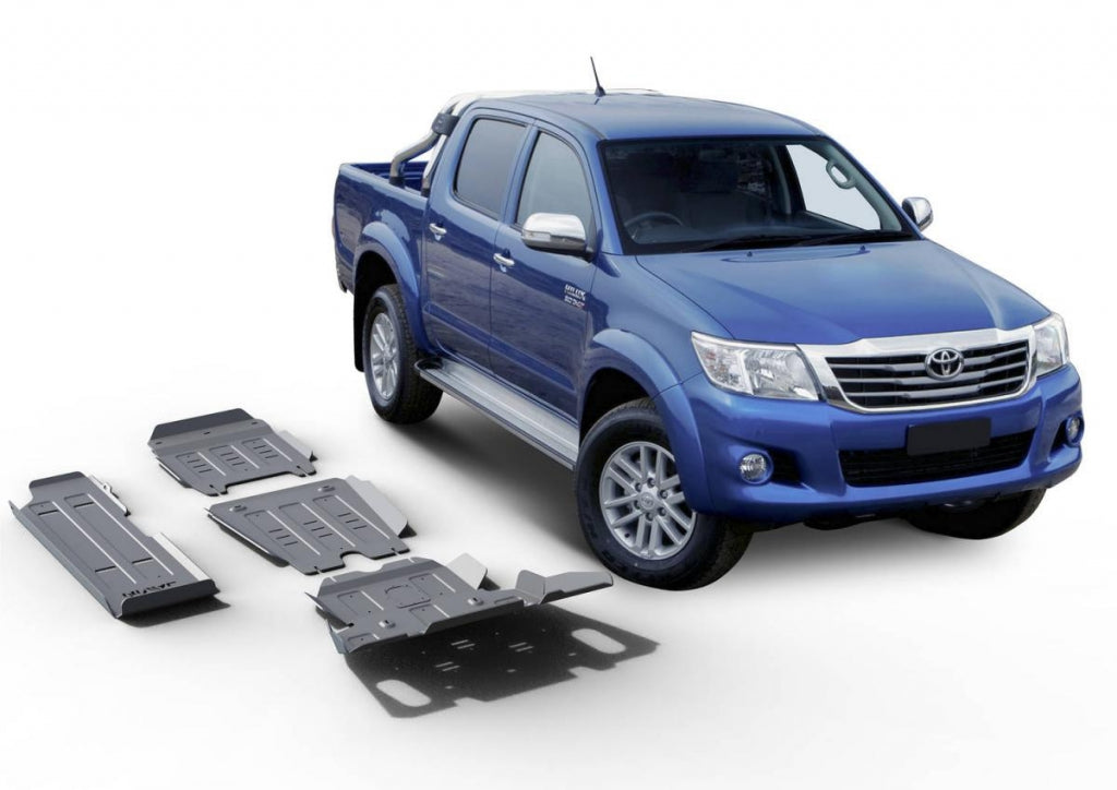Kit of 4x RIVAL Aluminum Shields - Toyota Hilux Vigo 2007 to 2015 - 6mm