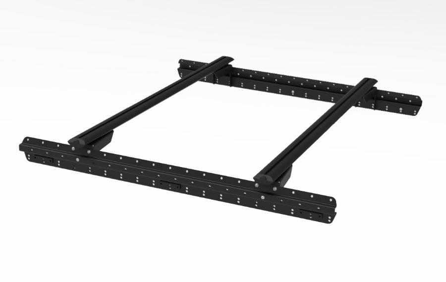 Support for Bed Truck (bottom) + 2 bars 1500mm Rhinorack - Double Cab