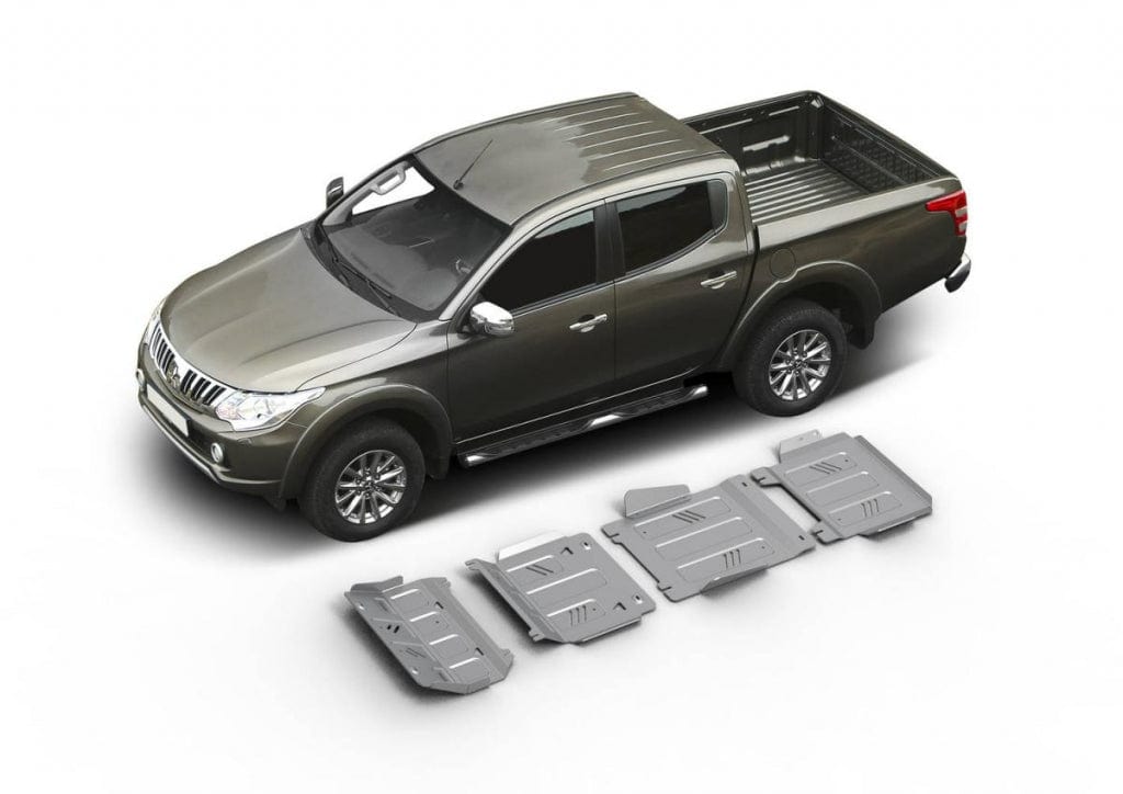 4 Rival aluminum shields for Mitsubishi L200 2015+.