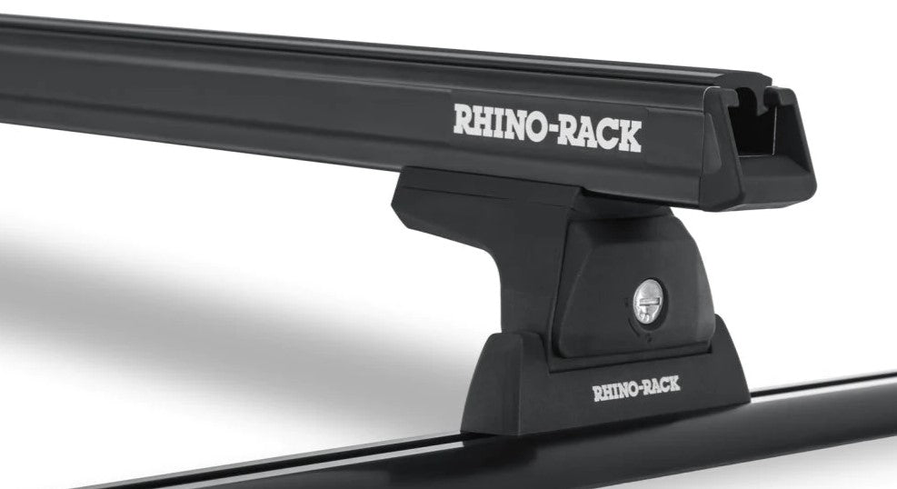 black square bar rhinorack on rail