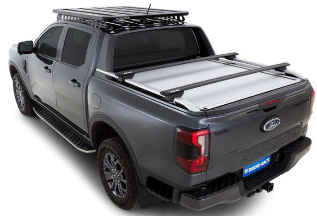 Ford Ranger equipped with roof rack, roof racks, curtain and footboard