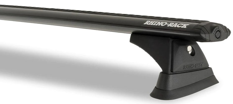 roof bar with feet rch6 black rhinorack