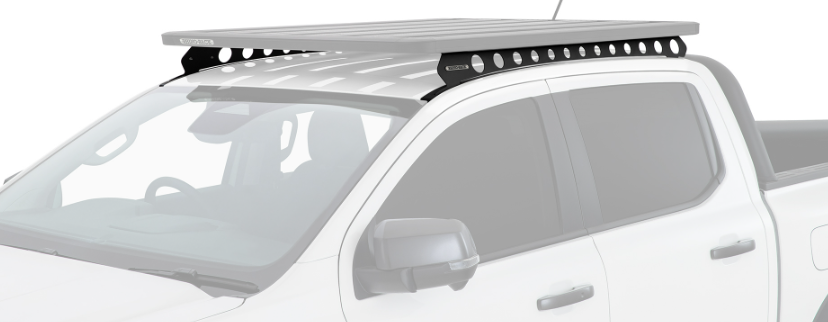 blurred vehicle with black roof rack attachments