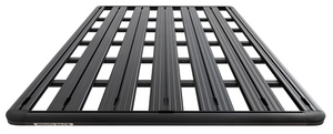 top view of a roof rack squared with slats
