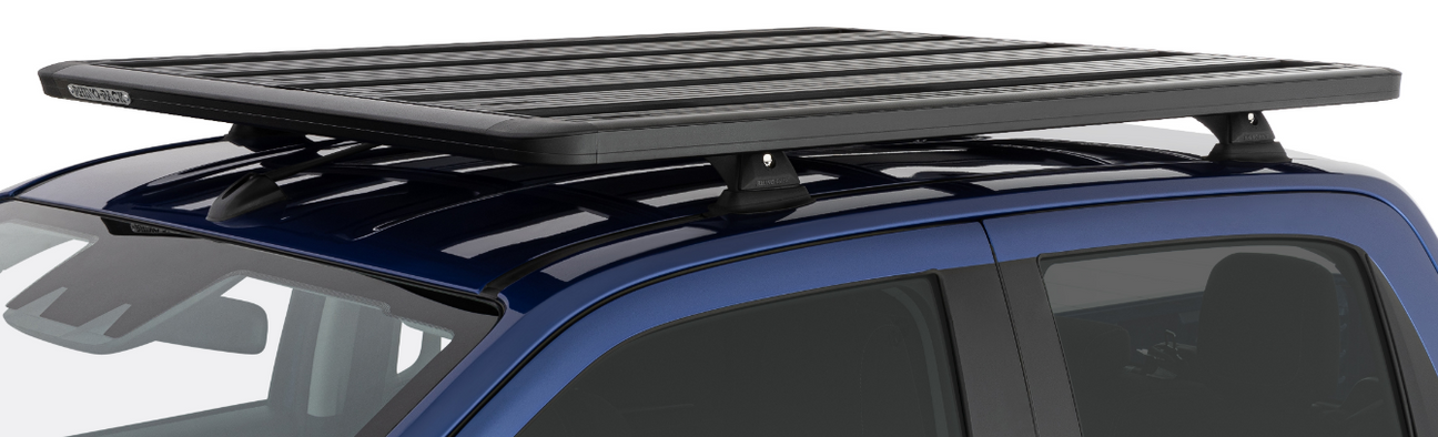 roof rack attached to a blue vehicle