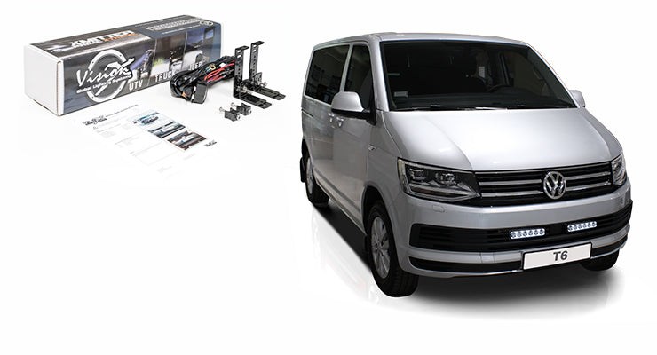 Vision-X XPR-6 LED 2-Bar Kit - 2016+ Volkswagen Transporter T6 - Collision radar compatible