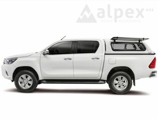 Aeroklas Stylish Canopy Hardtop - Toyota Hilux - Double Cab 2015+ (Hinged Windows)