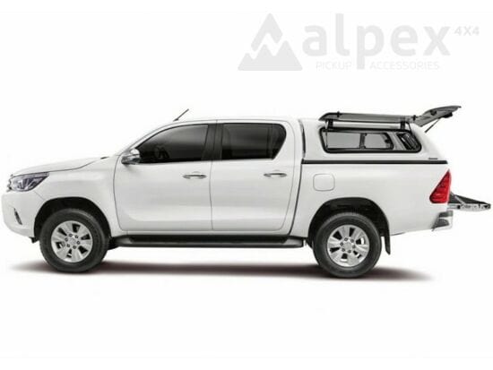 Aeroklas Stylish Canopy Hardtop - Toyota Hilux - Double Cab 2015+ (Hinged Windows)