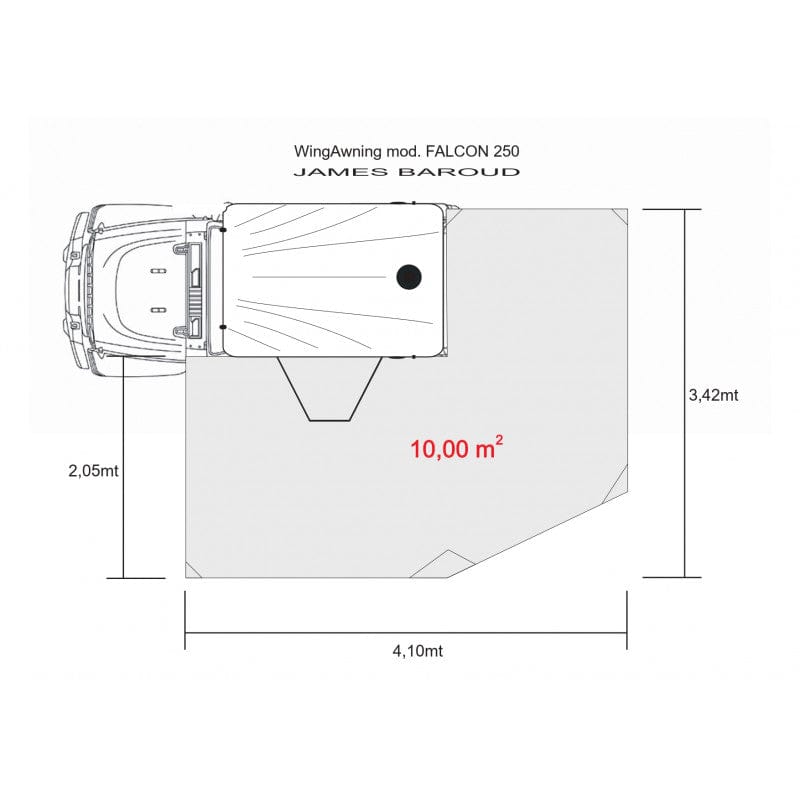 Awning Falcon 270° - Right or Left - James Baroud