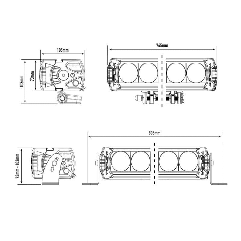 16 LED bar - Lazer Triple-R 16 Elite - Non CE approved