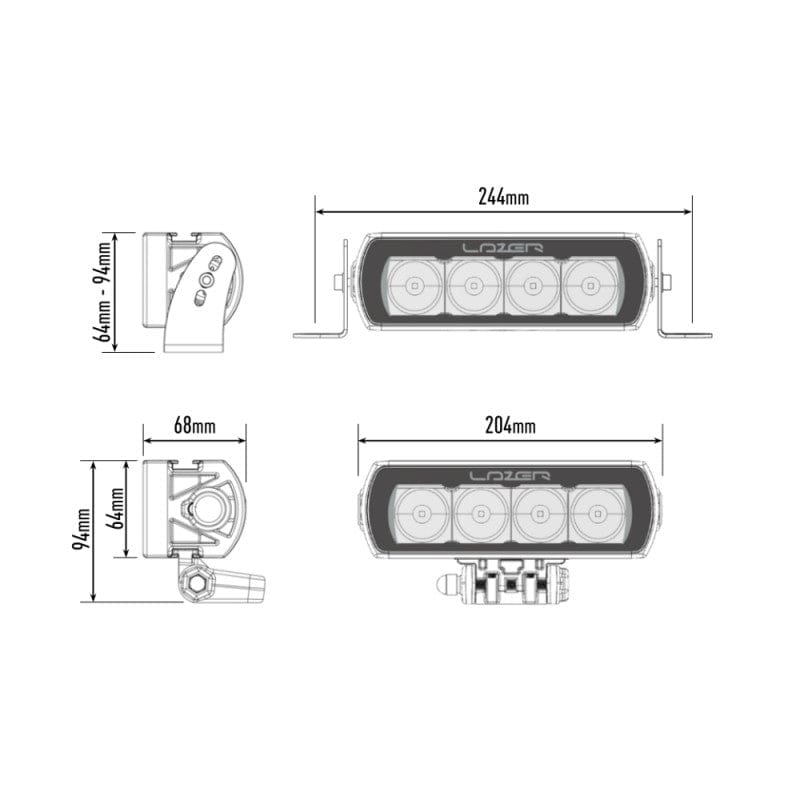 Lazer LED Bar - ST 4 Evolution - Homologated CE