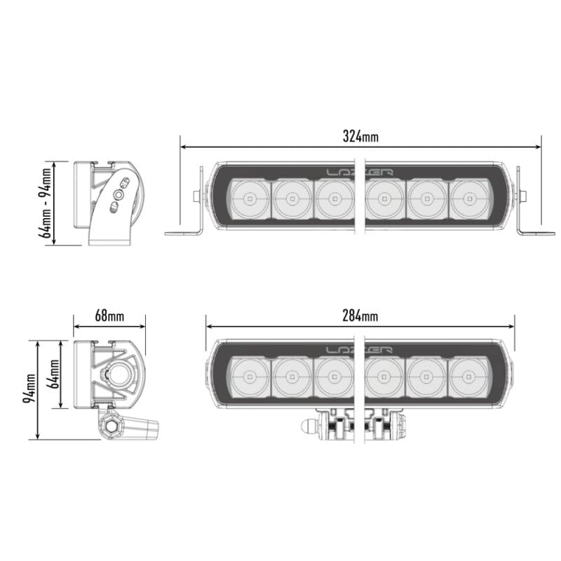 Lazer LED bar - ST 6 Evolution - Homologated CE