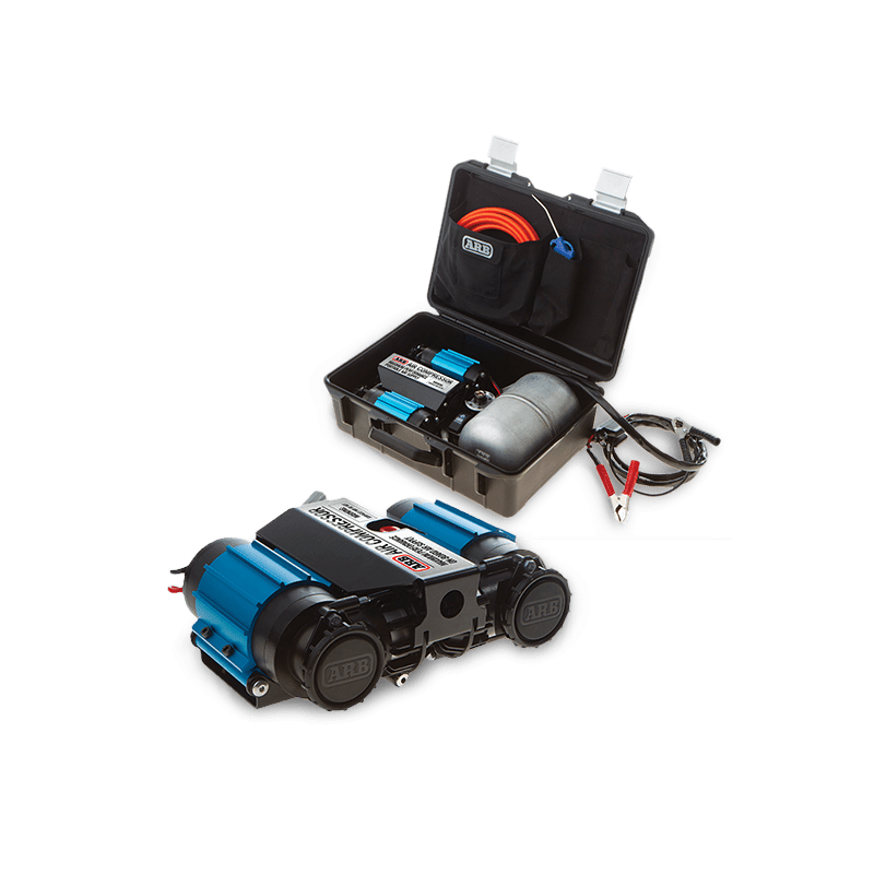 Dual ARB 12v 174L/min compressor - case with 4L 12V reserve