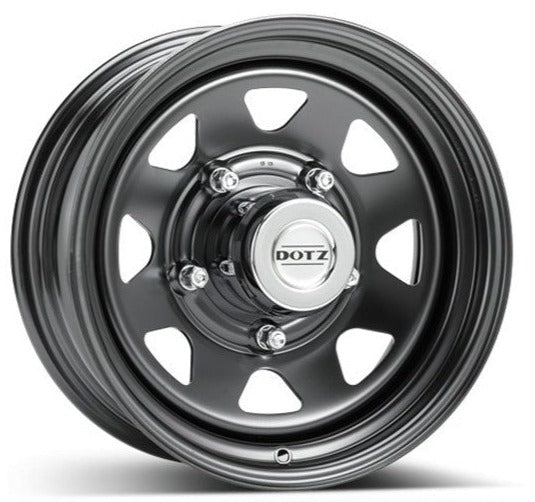 DOTZ Black wheels 7x17 offset 20 - Toyota Hilux and Land Cruiser 120/150