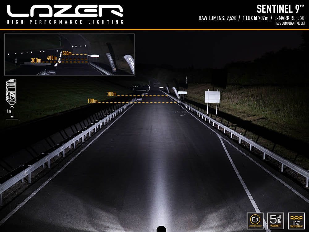 24 LED Lazer white light - Sentinel 9" + Position lights - CE approved