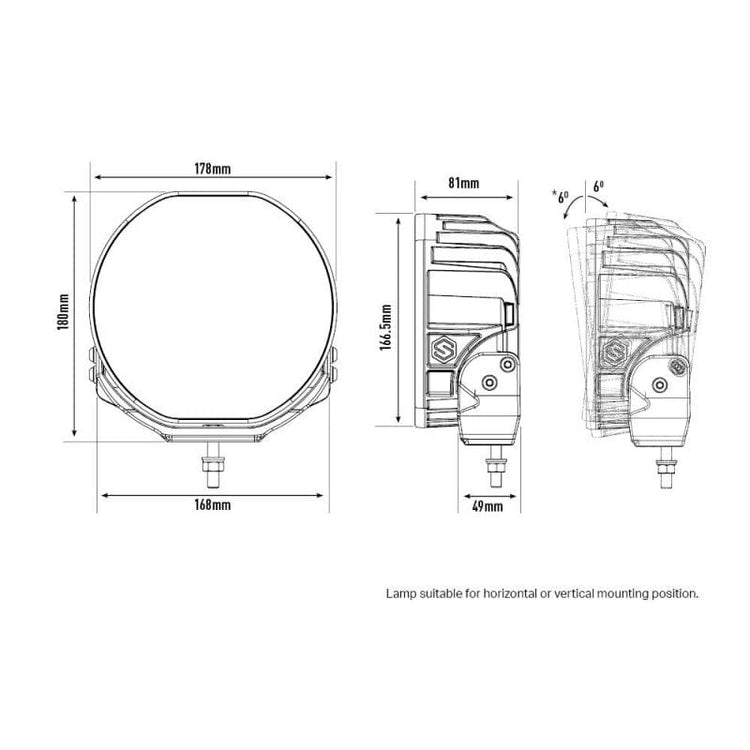 Lazer 7-inch LED light - Sentinel Standard - Homologated CE