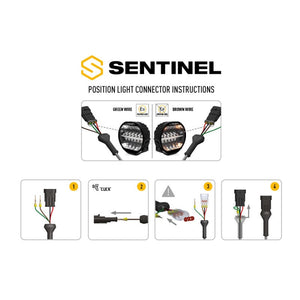 Lazer LED light - Sentinel 9" black with position lights - CE approved