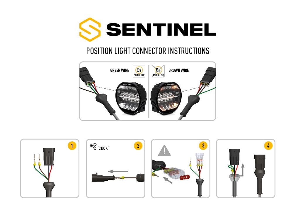 Lazer Sentinel 7" White Elite LED headlights with parking lights - CE approved