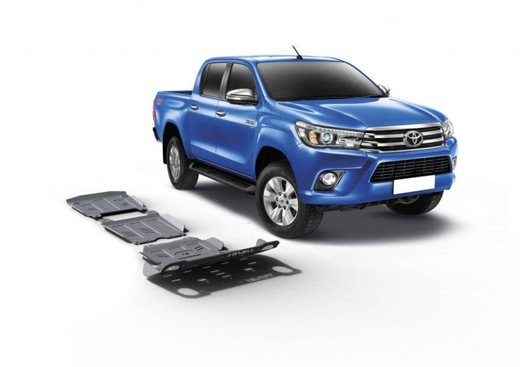 Kit 3 Aluminum Shields 6mm - Toyota Hilux 2015-2019