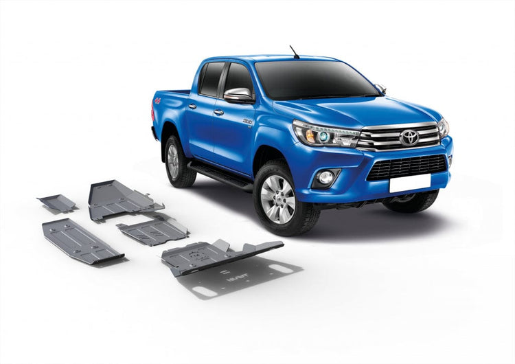 Kit 4 Aluminum Shields 6mm (AdBlue included) - Toyota Hilux 2016+