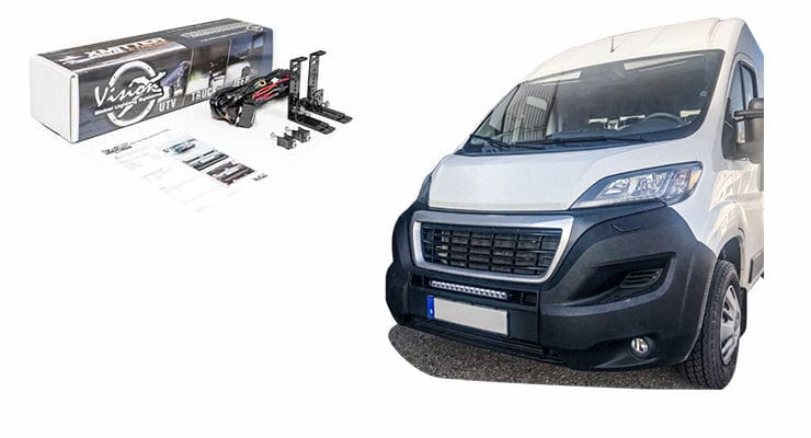 Vision-X LED bar kit for Fiat Ducato 2014+ with grille integration