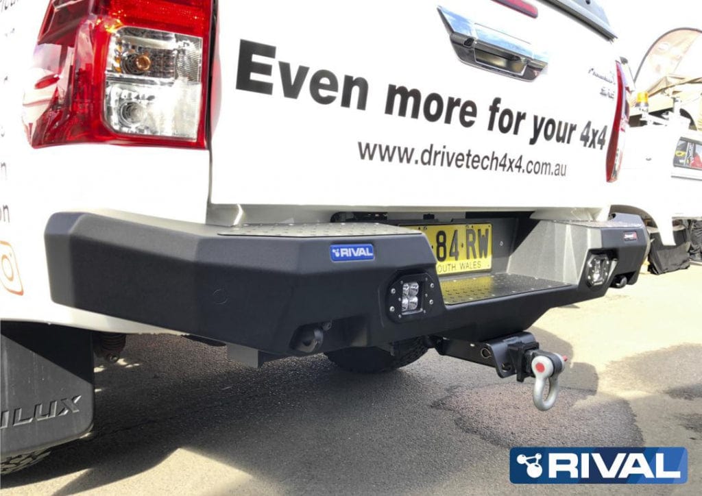 Rival Aluminium rear bumper - Toyota Vigo and Revo - With LED lights