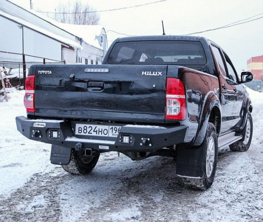 Rival Aluminium rear bumper - Toyota Vigo and Revo - With LED lights