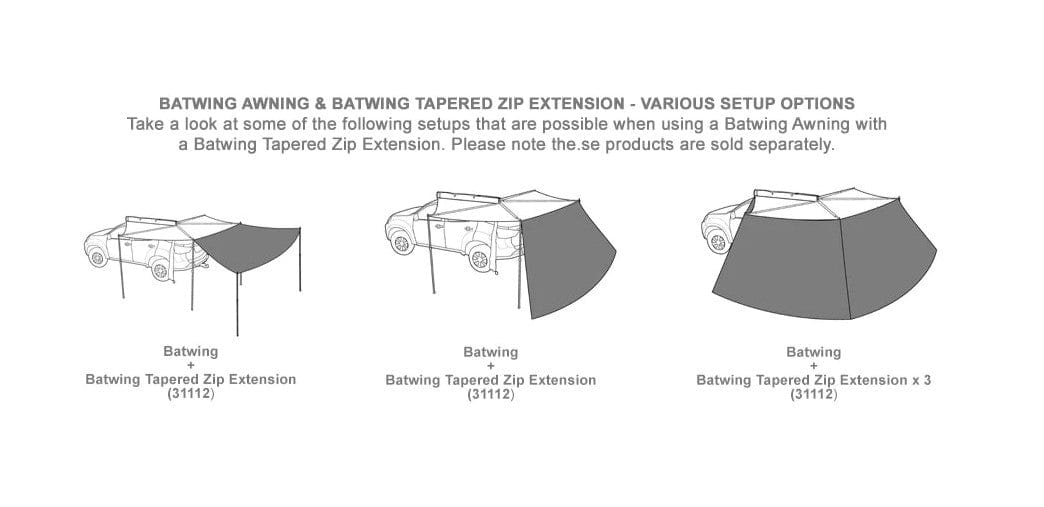 Trapezoidal wall - Awning Batwing Compact RHINORACK