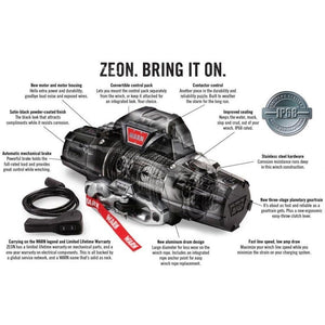 Electric winch WARN Zeon 10S 12V 4.5T - Synthetic - CE